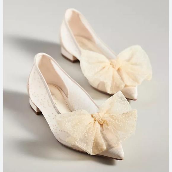 Circus Ny by Sam Edelman Darcey Mesh Pointed-Toe Bow Flats Size 8 - Picture 2 of 9